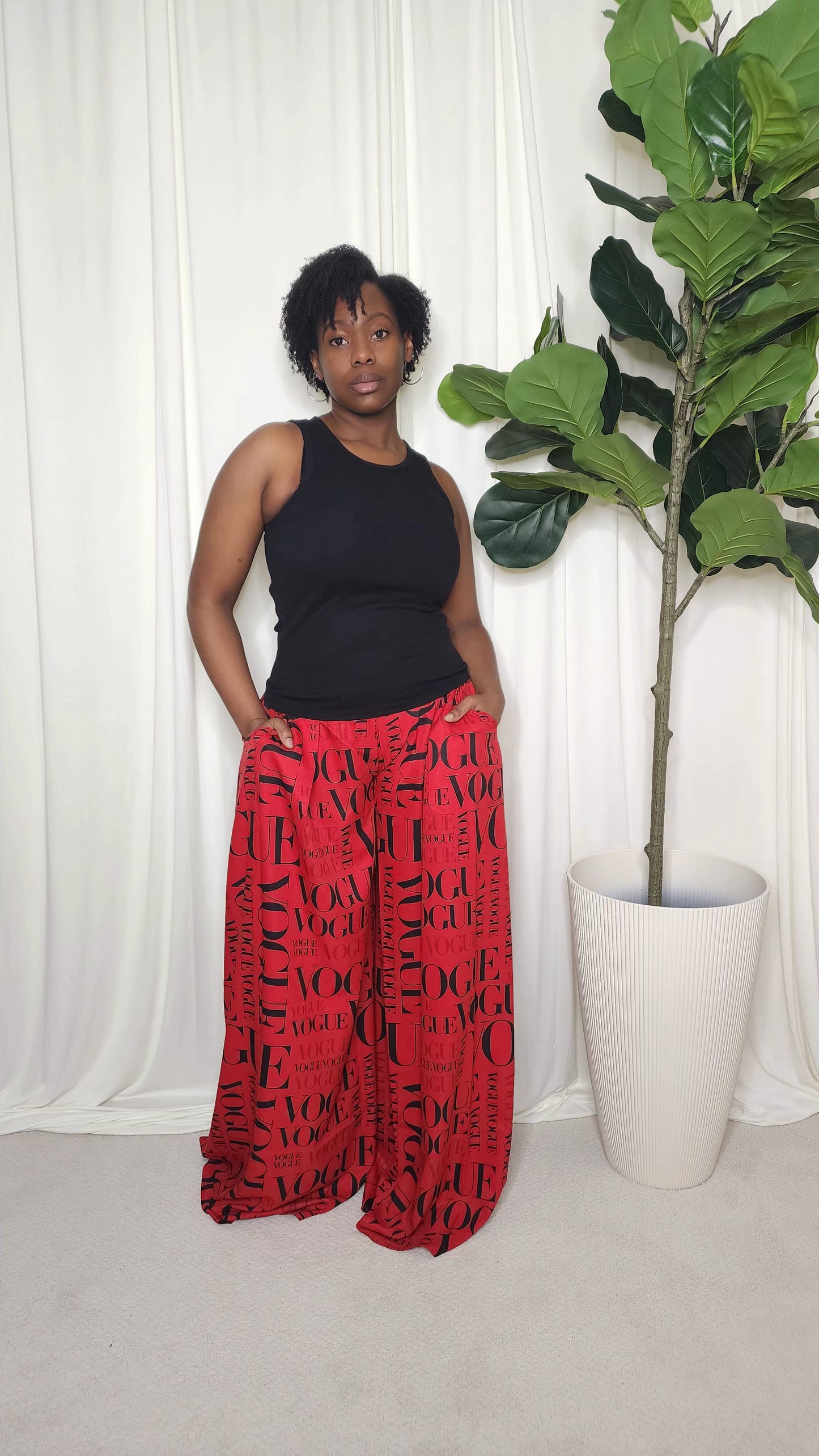 Vogue Palazzo Pants (Red)