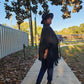 Black Long Sleeve Pullover Fringe Crop Top