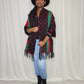 The Luxe Fringe Poncho- Black