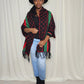 The Luxe Fringe Poncho- Black