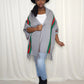The Luxe Fringe Poncho- Grey