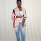 The Luxe Fringe Poncho- Cream