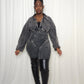 Mineral Wash Corset Jumpsuit- Black