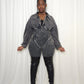 Mineral Wash Corset Jumpsuit- Black