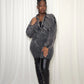Mineral Wash Corset Jumpsuit- Black