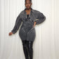 Mineral Wash Corset Jumpsuit- Black