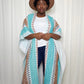 Turquoise Blue Cardigan w/ Bottom Tassels