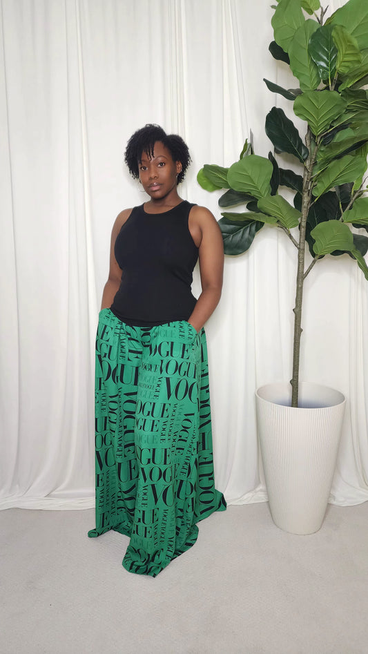 Vogue Palazzo Pants (Green)