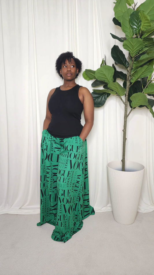 Vogue Palazzo Pants (Green)