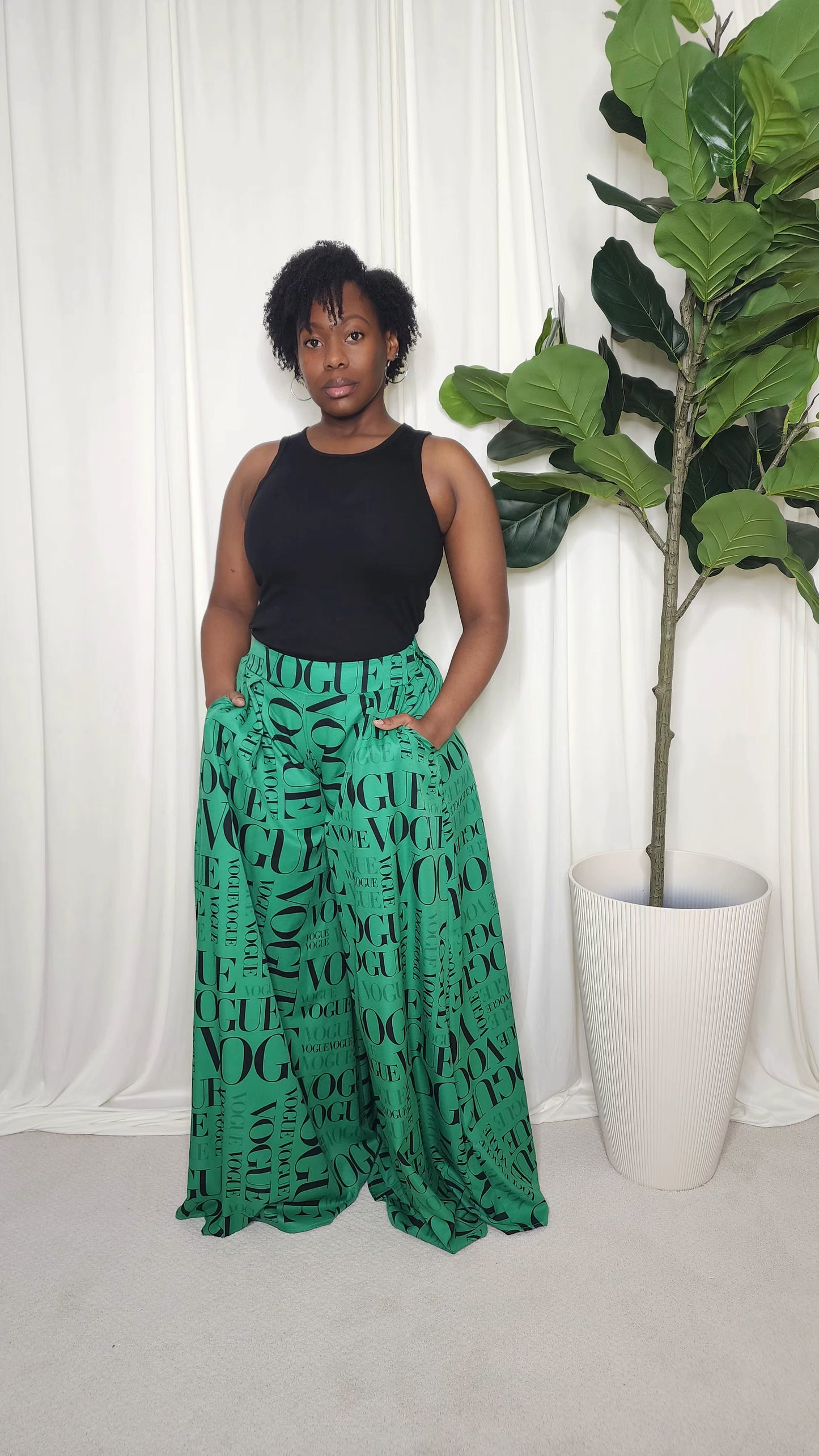 Vogue Palazzo Pants (Green)