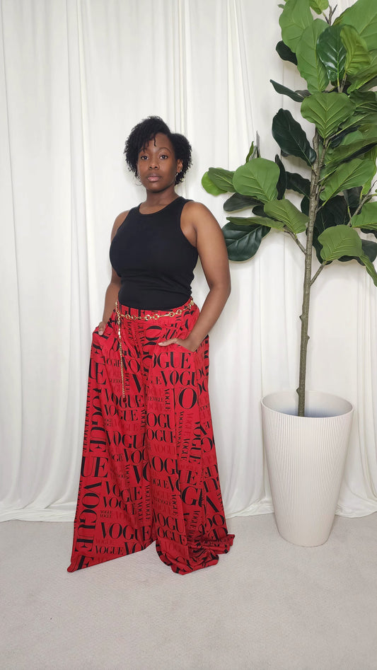 Vogue Palazzo Pants (Red)